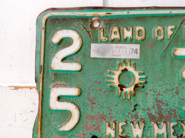 【1971's・ニューメキシコ州】・トラック・ヴィンテージ・ナンバープレート・カーライセンスプレート