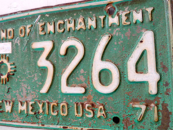 【1971's・ニューメキシコ州】・トラック・ヴィンテージ・ナンバープレート・カーライセンスプレート