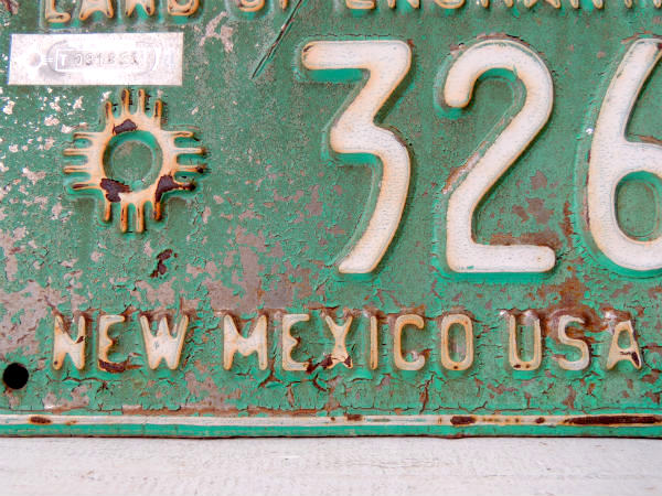 【1971's・ニューメキシコ州】・トラック・ヴィンテージ・ナンバープレート・カーライセンスプレート