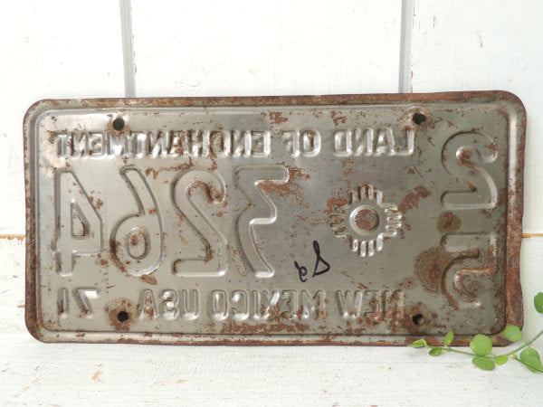 【1971's・ニューメキシコ州】・トラック・ヴィンテージ・ナンバープレート・カーライセンスプレート