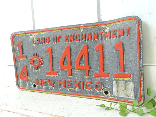 【ニューメキシコ・14・14411】ヴィンテージ・ナンバープレート・カーライセンスプレート