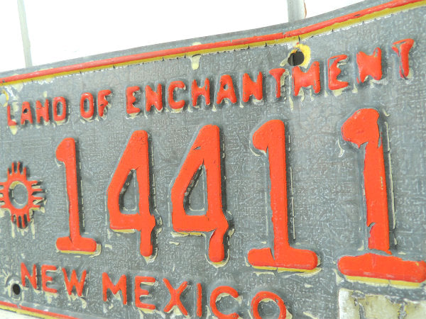【ニューメキシコ・14・14411】ヴィンテージ・ナンバープレート・カーライセンスプレート