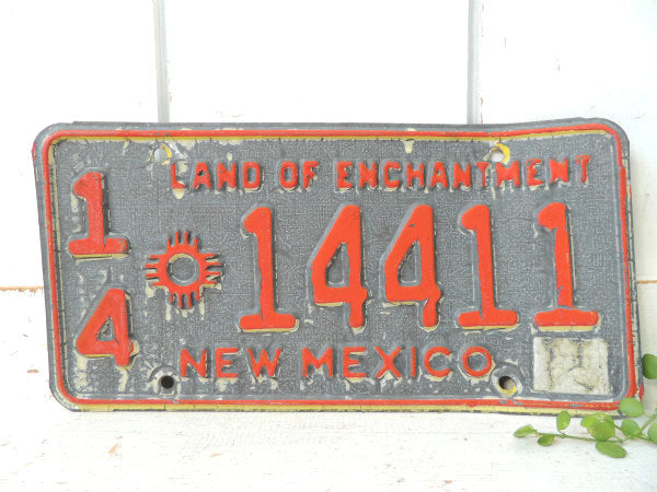 【ニューメキシコ・14・14411】ヴィンテージ・ナンバープレート・カーライセンスプレート