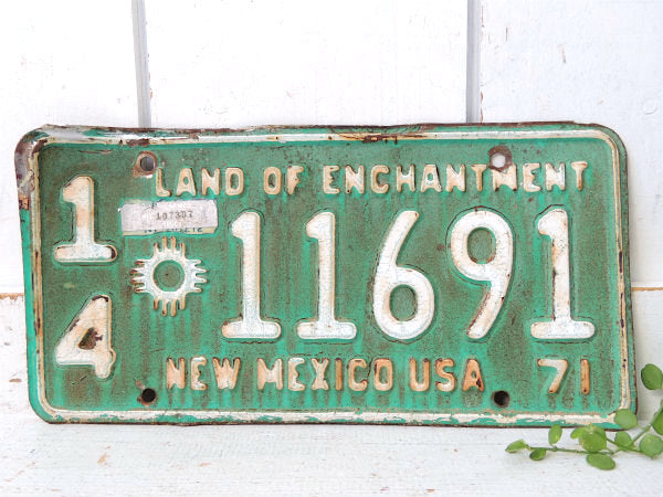 【1971's・ニューメキシコ州】USA・トラック・ヴィンテージ・ナンバープレート・カーライセンス