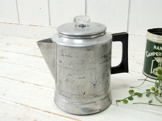 COMET USA 9カップ・アルミ製・ヴィンテージ・パーコレーター・コーヒーポット・アウトドア