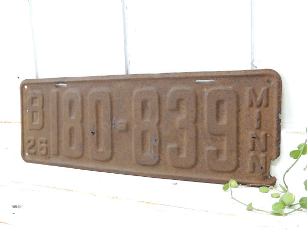 【ミネソタ州・1926s】オールドアメリカン・アンティーク・ナンバープレート・アメ車・クラシックカー