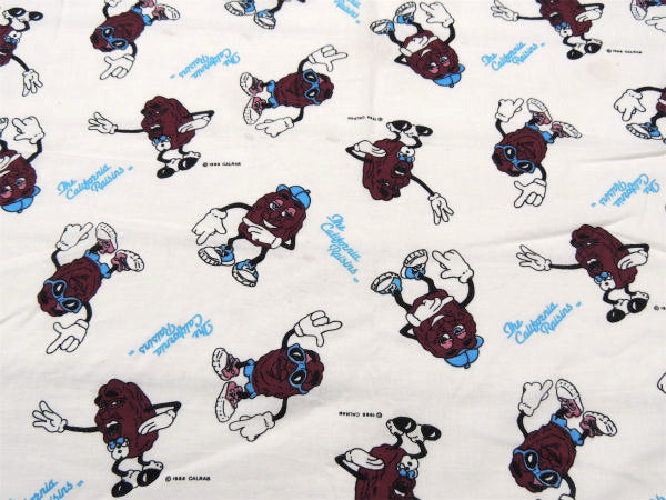 【カリフォルニアレーズンズ】USA・ズンちゃん・80'sヴィンテージ・ファブリック/生地 USA