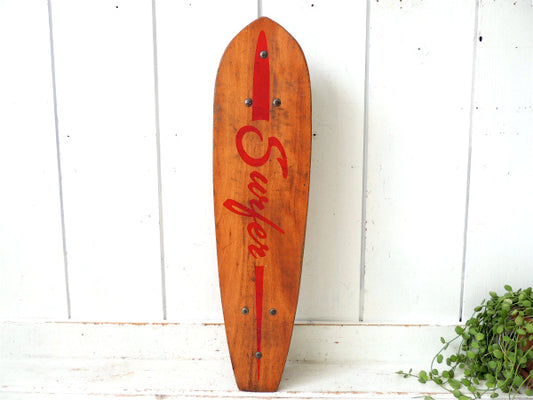 Surfer・1960's ヴィンテージ・スケートボード・USA・ウッド×レッド