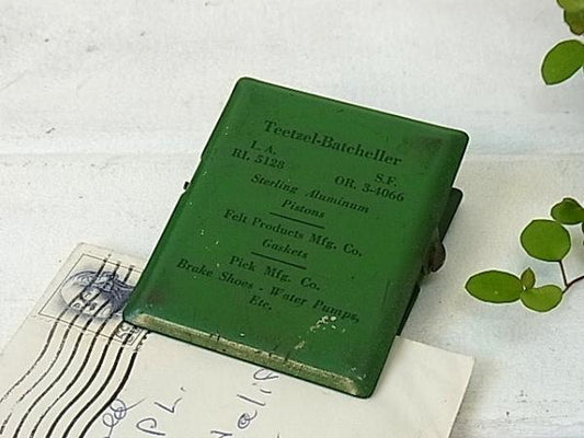 緑色・ノベルティ・スチール製・ヴィンテージ・クリップ/LA SF　USA