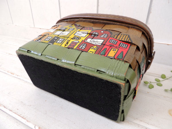 【Caro-Nan】1979年・アンティーク・カロナンバスケット/カゴバッグ/ハンドバッグ