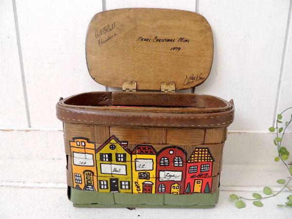 【Caro-Nan】1979年・アンティーク・カロナンバスケット/カゴバッグ/ハンドバッグ