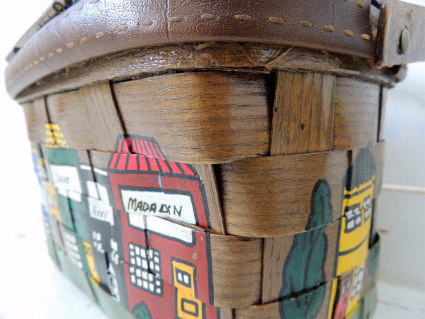 【Caro-Nan】1979年・アンティーク・カロナンバスケット/カゴバッグ/ハンドバッグ