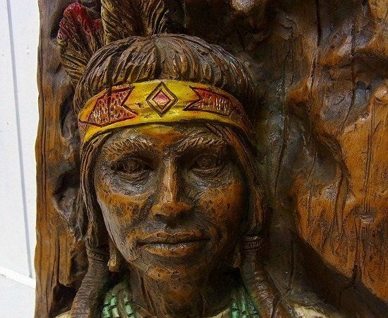 【UNIVERSAL　STATUARY】インディアン・70’sヴィンテージ・壁飾り/ウォールデコ