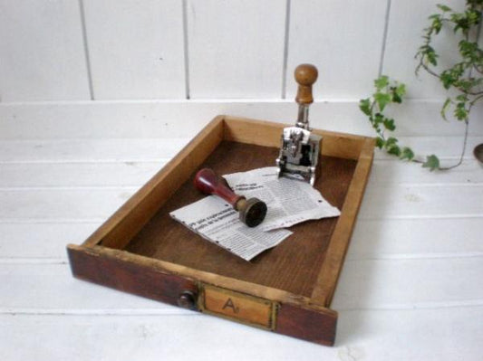 USA　アンティーク・木製・引き出し