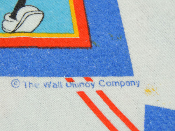 【ミッキーマウス】蒸気船ウィリー&ファンタジア・ビンテージ・USEDボックスシーツ/コットン100%