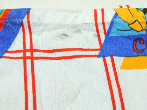 【ミッキーマウス】蒸気船ウィリー&ファンタジア・ビンテージ・USEDボックスシーツ/コットン100%