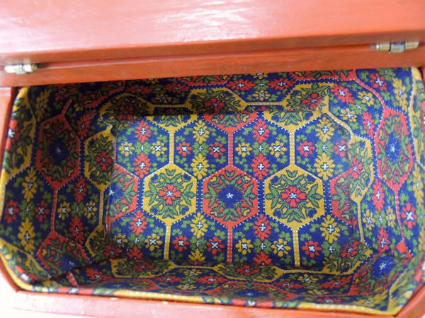 エッフェル塔&ロンドンバス&ノートルダム大聖堂柄・木製・ヴィンテージ・ハンドバッグ/カバン