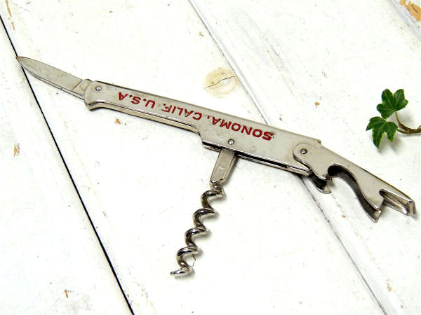 SONOMA・US カリフォルニア イタリア・ビンテージ・ワインオープナー・ソムリエナイフ 栓抜き