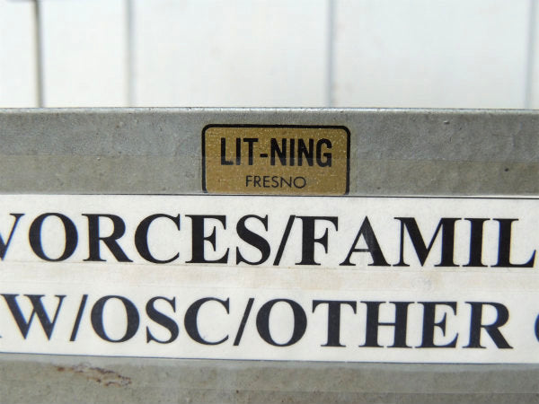 【LIT-NING】3段式・グレー色・メタル製・ヴィンテージ・デスクトレイ/書類ラック USA