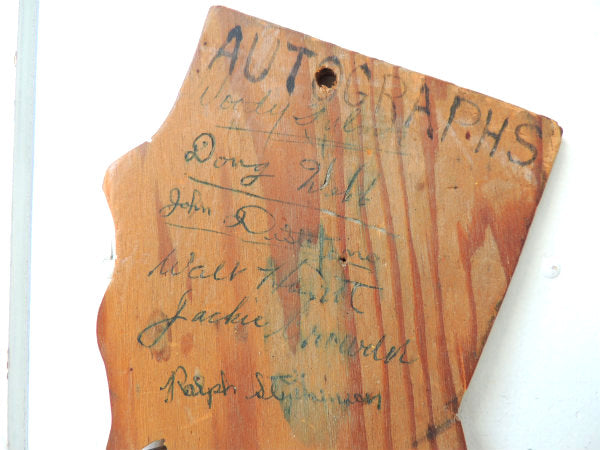 【1953・カリフォルニア・ボーイスカウト】木製・ヴィンテージ看板&直筆サイン/プレート/USA