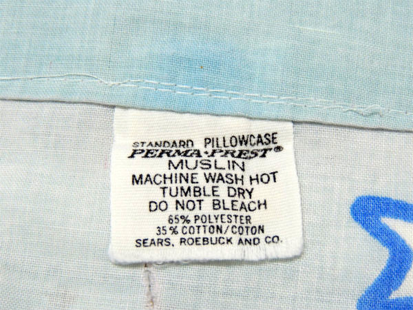 【スヌーピー&ウッドストック】星&レインボー柄・60'sヴィンテージ・ピロケース・枕カバー USA