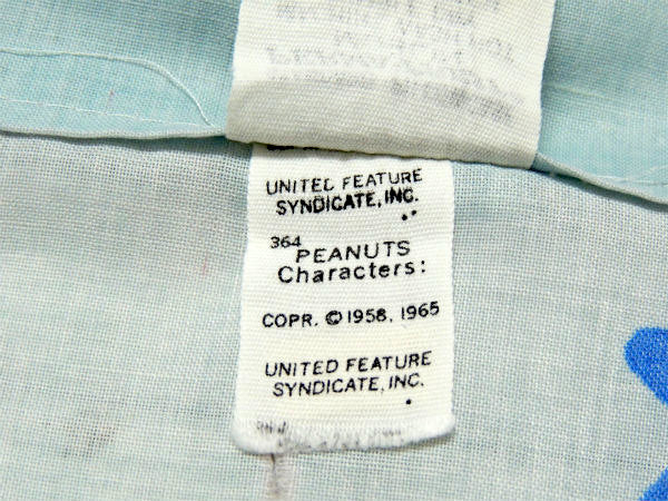 【スヌーピー&ウッドストック】星&レインボー柄・60'sヴィンテージ・ピロケース・枕カバー USA