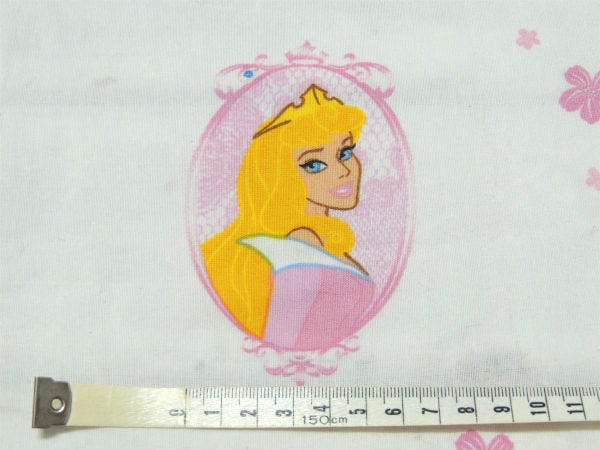 【ディズニープリンセス】シンデレラ&オーロラ姫&美女と野獣・ベル・裾レース柄・USEDフラットシーツ