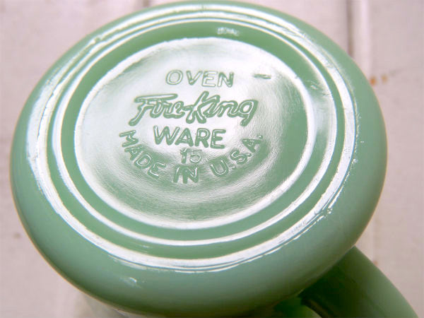 【Fire King】美品・ファイヤーキング・ジェダイ・Dハンドル・マグカップ/50's