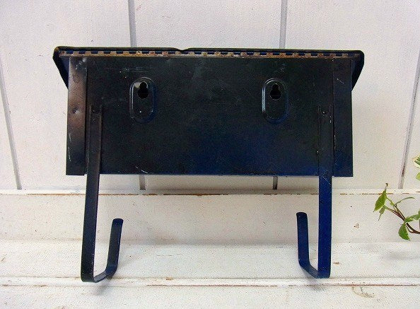 新聞受け付き・横型・青色・メールボックス/郵便受け/ポスト USA