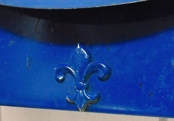 新聞受け付き・横型・青色・メールボックス/郵便受け/ポスト USA