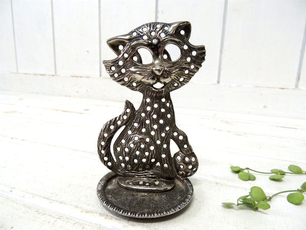 可愛いネコのピアスホルダー・宝石置き・アンティーク&ヴィンテージ