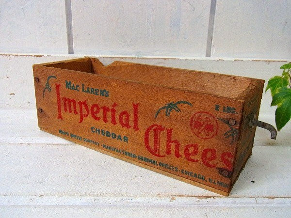 【Imperial Cheese】クラフト社・木製・アンティーク・チーズボックス/木箱　USA