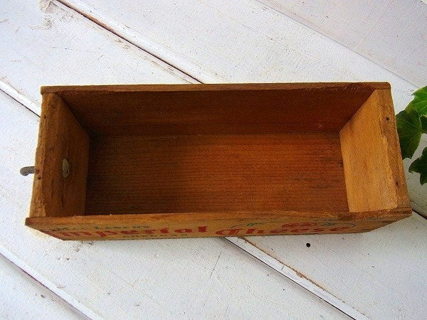 【Imperial Cheese】クラフト社・木製・アンティーク・チーズボックス/木箱　USA