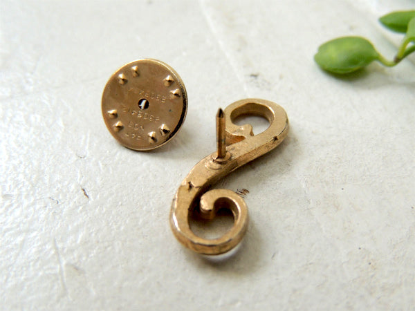 【S・英文字】アンティーク・ちいさなピンバッジ・ピンズ・シルバーゴールド色