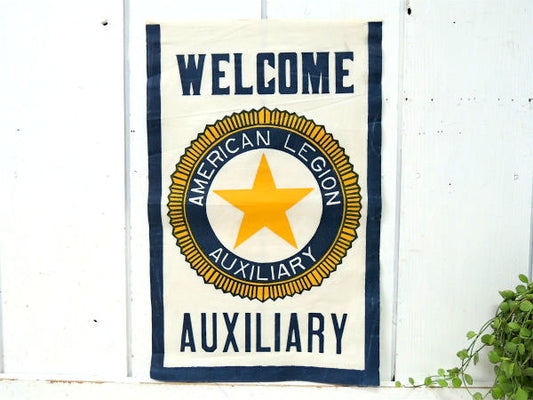 US ★ AMERICAN LEGION 女性愛国・ヴィンテージ・バナー・フラッグ・旗・ミリタリー