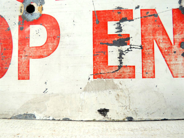 NO SMOKING・STOP ENGIN 禁煙 ストップエンジン ビンテージ・サイン・ブリキ製・看板・モーター系