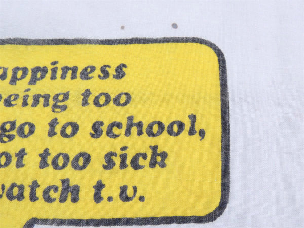 【スヌーピー】ピーナッツの仲間・ベッドタイム柄・ヴィンテージ・USEDフラットシーツ(1/2)