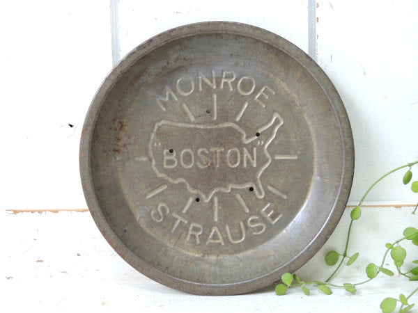 MONROE BOSTON STRAUS 1940s〜USA地図・ビンテージ・パイ皿・パイプレート