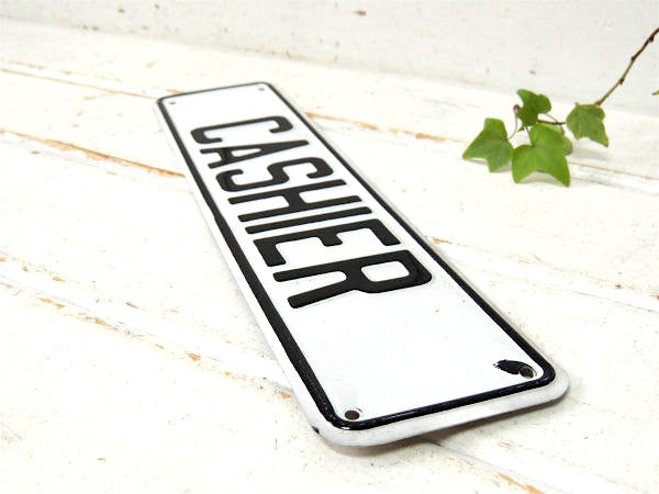 【CASHIER・レジ・会計】ヴィンテージ・サイン・アルミ製・看板・USA・店舗什器・インテリア