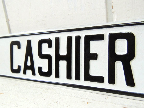 【CASHIER・レジ・会計】ヴィンテージ・サイン・アルミ製・看板・USA・店舗什器・インテリア
