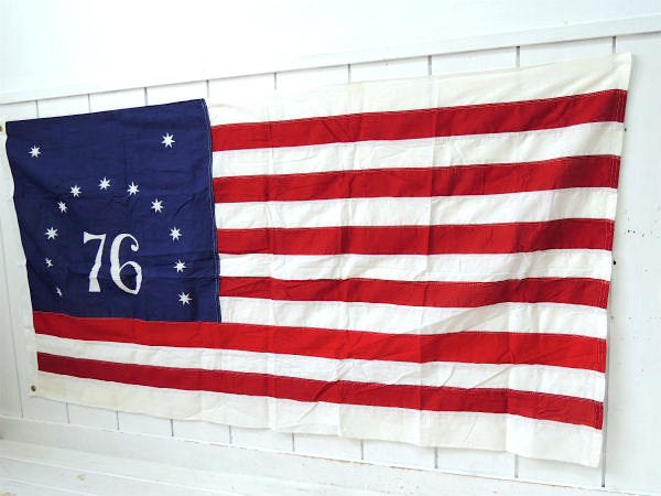 貴重【13★・76記念物・星条旗】アメリカ・USA・フラッグ・ビンテージ・デッドストック・旗