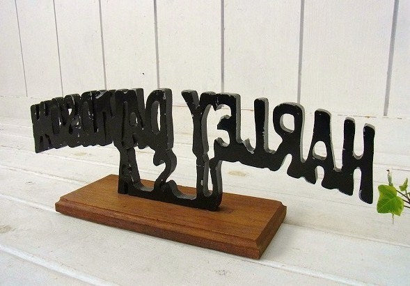 HARLEY DAVIDSON USA ハーレーダビッドソン ヴィンテージ サイン 看板 オブジェ  オートバイ カスタムショップ