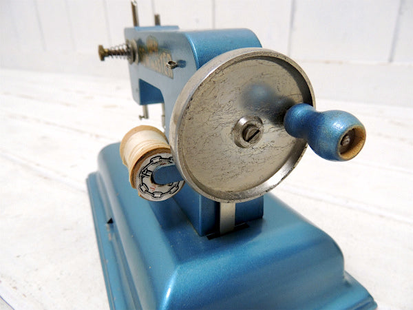 【KAYANEE】ドイツ製・箱付き・青色のアンティーク・子供用ミシン/トイミシン
