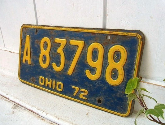 【OHIO】オハイオ州・1972年・ヴィンテージ・ナンバープレート/カーライセンスプレート USA