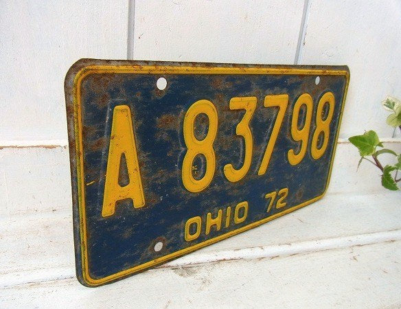 【OHIO】オハイオ州・1972年・ヴィンテージ・ナンバープレート/カーライセンスプレート USA