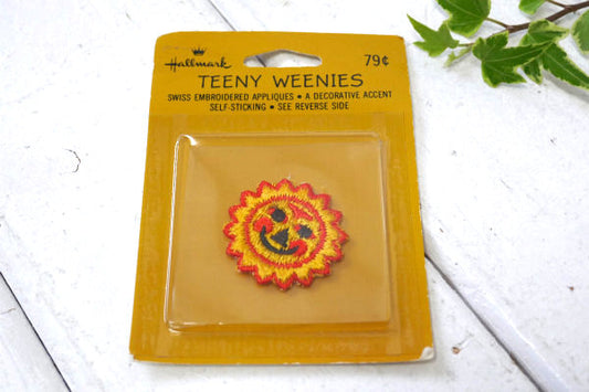 USA ホールマーク・1970 お日様・太陽・スマイル・ヴィンテージ・ワッペン・刺繍・デッドストック