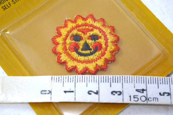 USA ホールマーク・1970 お日様・太陽・スマイル・ヴィンテージ・ワッペン・刺繍・デッドストック
