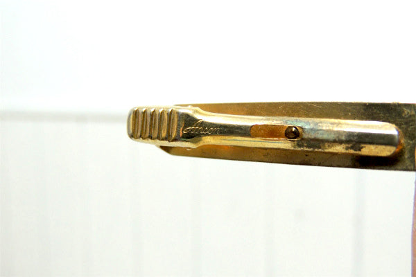 【Anson】ゴールド×シルバーの装飾・リーフ柄・シンプルなデザイン・タイピン・タイバー