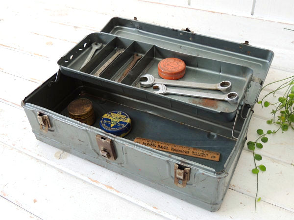 【CLIMAX】工業系・2段式・ヴィンテージ・ツールボックス・ツールケース・工具箱・タックルケース