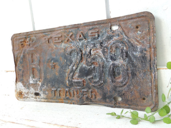 【1964 TEXAS ★】 TRAILER・トレーラー・ヴィンテージ・ナンバープレート